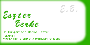 eszter berke business card